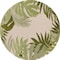 Homeroots 8' Ivory And Green Round Palm Leaf Indoor Outdoor Area Rug 548068 - alternate 1
