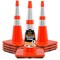 Xpose Safety 28 Inch Orange Slim Line Traffic Cones Heavy Duty 10lb with 6in and 4in Collars, DOT Approved, 8PK AOTC28SL-64-10L-8-X - alternate 1