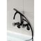 Kingston Brass 7-Inch Adjustable Wall Mount Clawfoot Tub Faucet, Matte Black AE8150RX - alternate 3