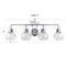 Jonathan Y Shirley 34" 4-Light Farmhouse Industrial Metal LED Vanity Light w/ Seeded Glass Globe Shades, Chrome JYL7406A - alternate 6