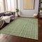 Homeroots 10' X 14' Green Ivory And Gray Striped Washable Indoor Outdoor Area Rug 597384 - alternate 4