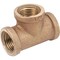 Anderson Metals Pipe Tee, 1/4 in, FIPT, Brass, 200 psi Pressure Red 738101-04 - alternate 2