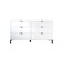 Homeroots 59" White and Black Six Drawer Double Dresser 490829 - alternate 2