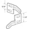 Prime-Line 0.56 in. D X 2.5 in. L Zinc-Plated Silver Steel Bi-Fold Door Aligner N 6538 - alternate 2