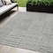 Homeroots 5' X 8' Gray And Ivory Geometric Washable Indoor Outdoor Area Rug 596933 - alternate 1