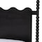 Baxton Studio Brantley Spindle Platform Bed - Bed Frame with Scalloped Headboard and Turned Posts, Black, Queen 272-14808-ZORO - alternate 3