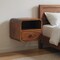 Homeroots 12" Chestnut Solid Wood One Drawer Floating Nightstand 722558 - alternate 2
