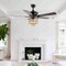 Jonathan Y Opal 52" 3-Light Farmhouse Rustic Wood Bead Shade LED Ceiling Fan With Remote, Black JYL9617A - alternate 3