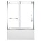 Kingston Brass 60" Acrylic Anti-Skid Alcove Left-Hand Drain Tub with Right Sliding Tub Door, White/Polished Chrome KVTAP6032L22C1 - alternate 1