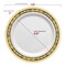 Smarty Had A Party 7.5" White with Black and Gold Royal Rim Plastic Appetizer/Salad Plates (120 Plates), 120PK 977BG-CASE - alternate 5