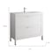 Homeroots 40" White Wood Freestanding Bathroom Vanity With White Sink And Two Drawers 627402 - alternate 3