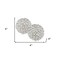 Homeroots Set of Two Clear And Silver Faux Crystal And Steel Decorative Orb Tabletop Sculptures, 2PK 373744 - alternate 3