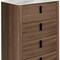 Homeroots 28" Black and White Solid and Manufactured Wood Multi Drawer Standard Chest 491552 - alternate 3