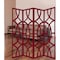Homeroots 84" Red Solid Wood Folding Four Panel Screen Room Divider 342723 - alternate 2
