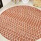 Jonathan Y Ourika Moroccan Geometric Textured Weave Orange/Cream 5 ft Round Indoor/Outdoor Area Rug SMB108P-5R - alternate 1