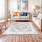 World Rug Gallery Traditional Medallion Area Rug 6 ft 6 in x 6 ft 6 in Square Gray MON830GRAY6SQ - alternate 1