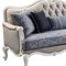 Homeroots 88" Cream Linen Damask Sofa And Toss Pillows With White Legs 491311 - alternate 3