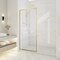 Anzzi Welle 74x34in Framed Fixed Shower Screen Door, Brushed Gold with 5/16in 8mm Tempered Clear Glass SD-AZ22-01BG - alternate 4