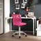Homeroots Pink and White Adjustable Height Swivel Rolling Office Chair 568076 - alternate 3