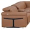 Homeroots Chestnut Italian Leather Power Reclining U Shaped Ten Piece Corner Sectional With Console 634694 - alternate 5