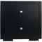 Homeroots Two Piece Black Solid and Manufactured Wood Bedroom Set 569368 - alternate 4