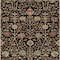 Homeroots 9' X 12' Black Brown And Red Floral Washable Indoor Outdoor Area Rug 603405 - alternate 2