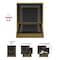 Smarty Had A Party 6.5" Black with Gold Square Edge Rim Plastic Appetizer/Salad Plates (120 Plates), 120PK 506G-CASE - alternate 3