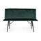 Homeroots 53in Green And Dark Brown Upholstered Velvet Dining bench 473161 - alternate 1