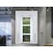 Vdomdoors Front Exterior Prehung FiberGlass Door Clear Glass See-through / Manux 8555 White Silk Clear Glass MANUX8555EXD-WS-W30 x H80-LH - alternate 2