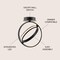 Jonathan Y Nicole 14.25" 2-Light Modern Minimalist Aluminum Ring Integrated LED Semi Flush Mount, Black JYL1700A - alternate 4