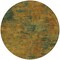 Homeroots 8' Copper And Green Round Abstract Washable Indoor Outdoor Area Rug 603583 - alternate 5