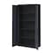 Hirsh Storage Cabinet, 72 in H, 36 in W, 18 in D, Recessed Twist, Keyed, Black, 4 Shelves 22005 - alternate 4