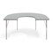 Flash Furniture Commercial Adjustable Height Horseshoe Activity Table-Standard Legs in Gray XU-A6066-HRSE-GRY-T-A-GG - alternate 3