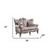 Homeroots 68in Pink And Platinum Silk Blend Loveseat and Toss Pillows 515744 - alternate 3