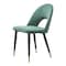 Homeroots Set of Two Green Black and Gold Upholstered Velvet Open Back Dining Side Chairs 555791 - alternate 5