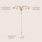 Jonathan Y Vivian 61" 10-Light Mid-Century Modern Iron Medusa Multi Head LED Floor Lamp, White/Brass Gold JYL3096A - alternate 4