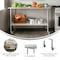 Flash Furniture Reese 30in. x 60in. Work Table, SS Top Shelf, 4in. Backsplash, Adjustable Undershelf, 4 Casters NH-WT-3060-GG-B4-CAS-GG - alternate 3