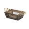 Homeroots Set of Three Dark Brown Solid Wood And Metal Crate, 3PK 487719 - alternate 3