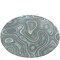 Homeroots 8' Sky Blue And Gray Round Geometric Washable Indoor Outdoor Area Rug 631403 - alternate 1