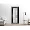 Sartodoors Sliding Pocket Door with Frosted Tempered Glass Planum 2122 Black 36x96 Solid Core Modern Interior PLANUM2122PD-BLK-36 x 96 - alternate 3