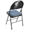 Elama 4 Piece Metal Folding Chair with Padded Seats in Dark Blue ELM-J0326-DB - alternate 2