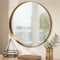 Homeroots 31" Gold Round Metal Framed Full Length Hanging Mirror 564447 - alternate 3