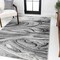 Jonathan Y Viscon Abstract Marble Contemporary Light Gray/Black 3 ft. x 5 ft. Area Rug SEU207A-3 - alternate 3