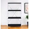 Homeroots 42" Black And Silver Metal and Wood Four Tier Etagere Bookcase 486316 - alternate 3