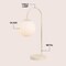 Jonathan Y Arco 18.3 in. Minimalist Mid-Century Arched Metal and Frosted Glass LED Table Lamp, Beige JYL6010C - alternate 4
