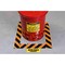 Brady ToughStripe Floor Marking Tape Roll, Diagonal Stripes, Black on Orange, 4in x 100ft, 100PK 132435 - alternate 2