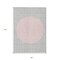 Homeroots 5' X 8' Silver And Pink Striped Washable Indoor Outdoor Area Rug 597194 - alternate 6