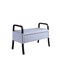 Homeroots 17in Black And Gray Upholstered 100% Polyester Trellis Entryway Bench With Flip Top 469440 - alternate 1