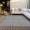 Homeroots 3' X 5' Gray Black And Ivory Geometric Washable Indoor Outdoor Area Rug 596740 - alternate 5