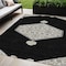 Homeroots 5' X 8' Black Gray And Ivory Oriental Washable Indoor Outdoor Area Rug 598173 - alternate 1